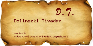Dolinszki Tivadar névjegykártya